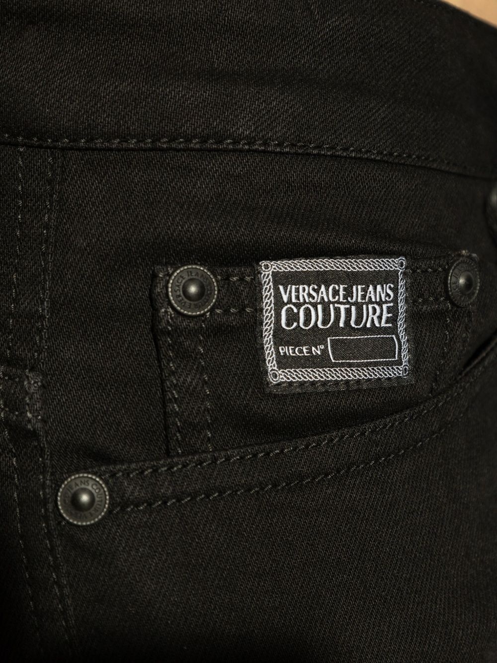 Barocco-print detail jeans - 5