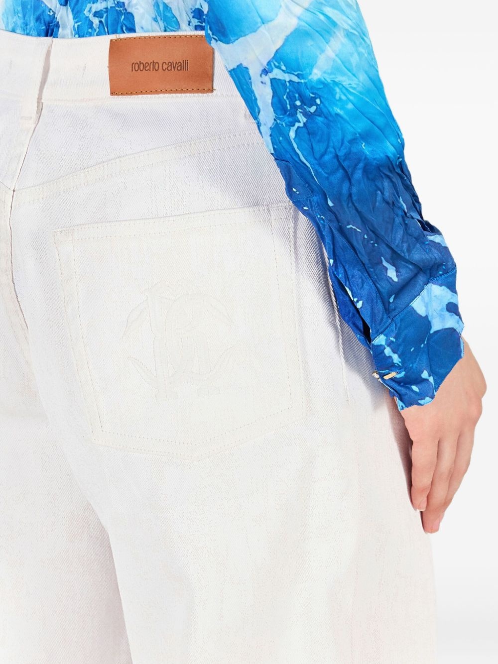 patterned-jacquard trousers - 4