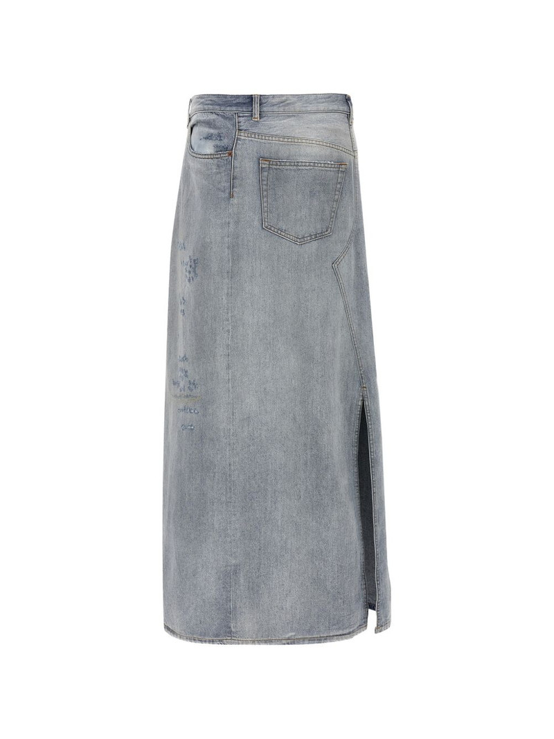 MM6 Maison Margiela asymmetric denim skirt outlook