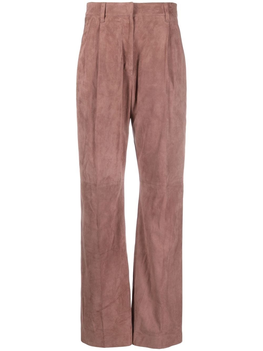 loose leather trousers - 1