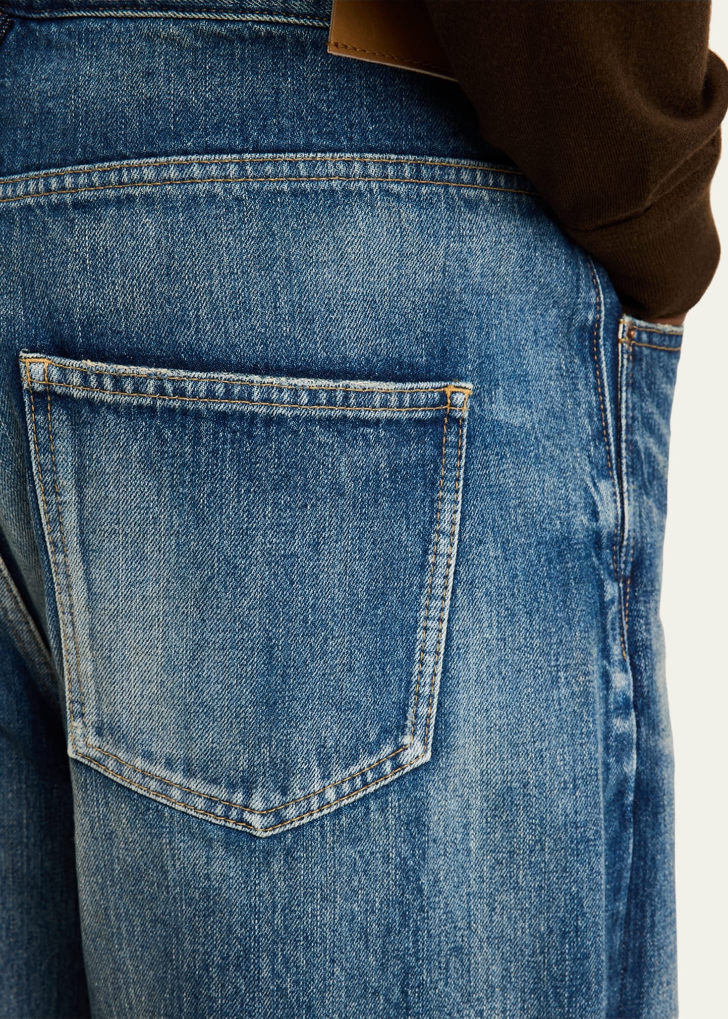 Men's Wide-Leg Faded Jeans - 5