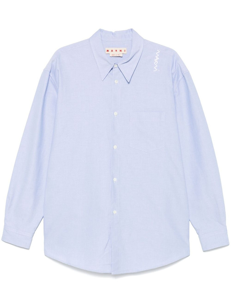 logo-embroidered shirt 1