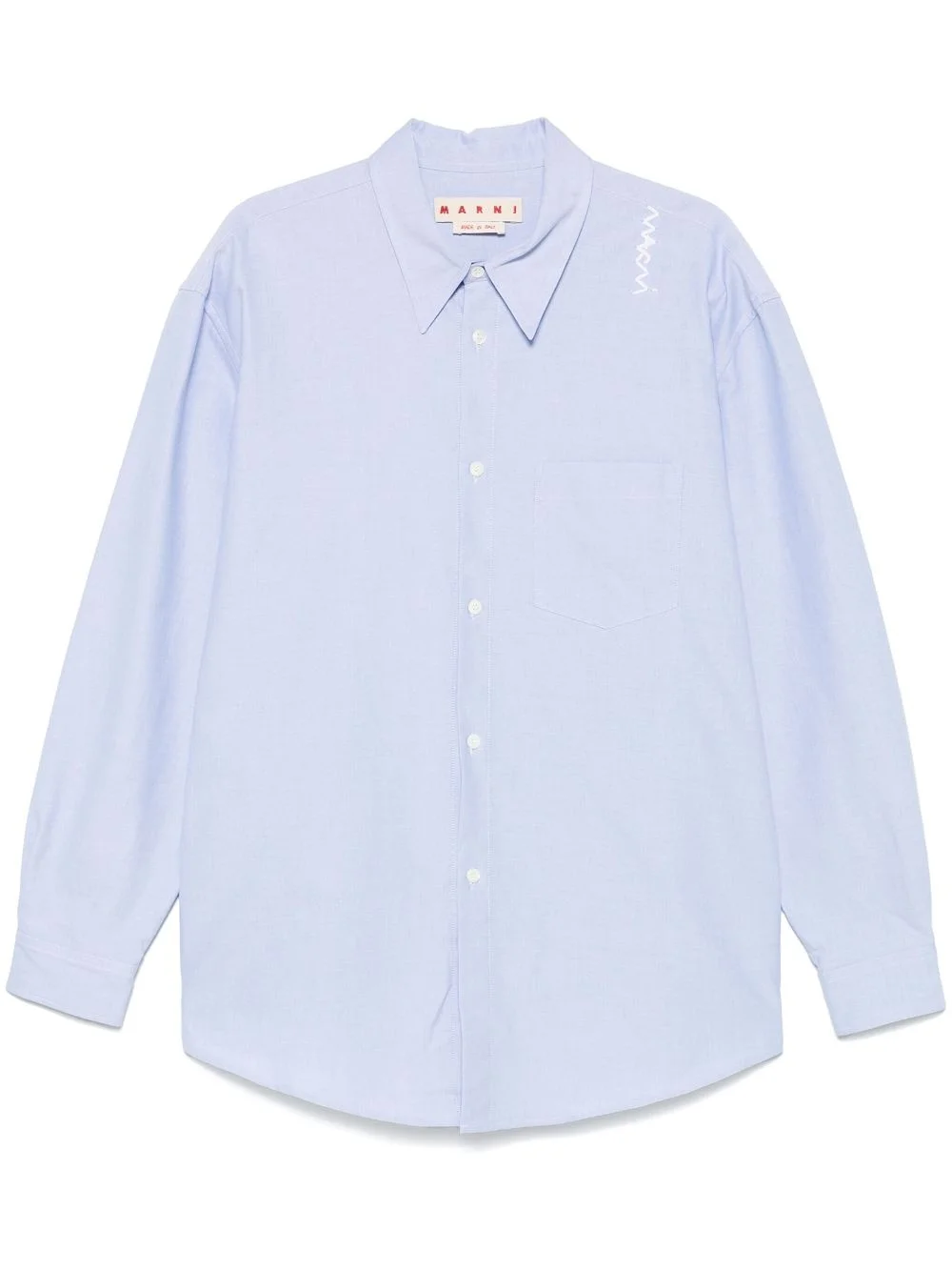 logo-embroidered shirt - 1