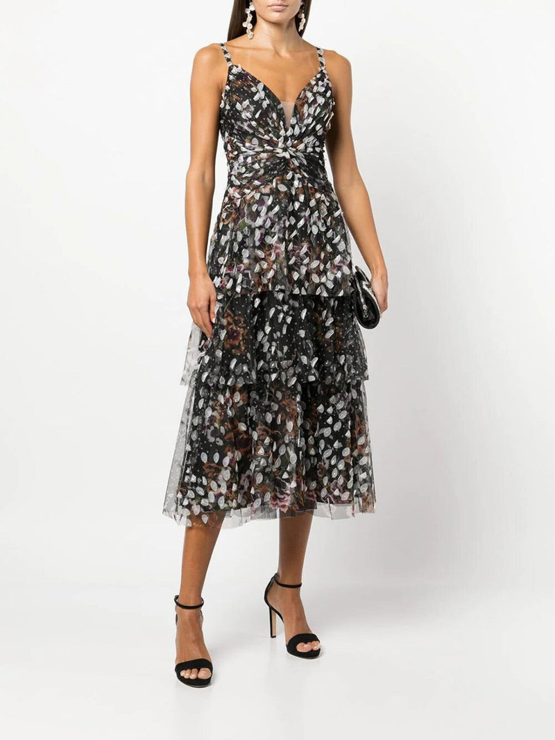 TIERED PRINTED COCKTAIL DRESS 1