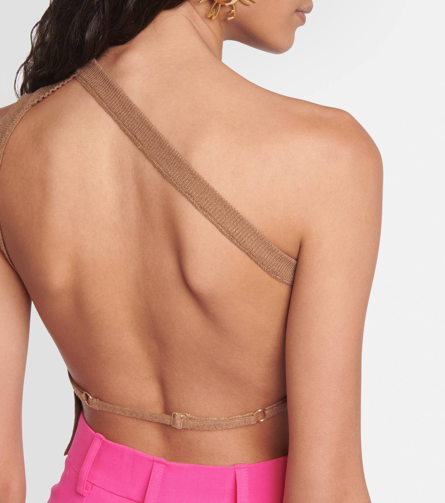 La Maille Ascu linen-blend crop top - 5