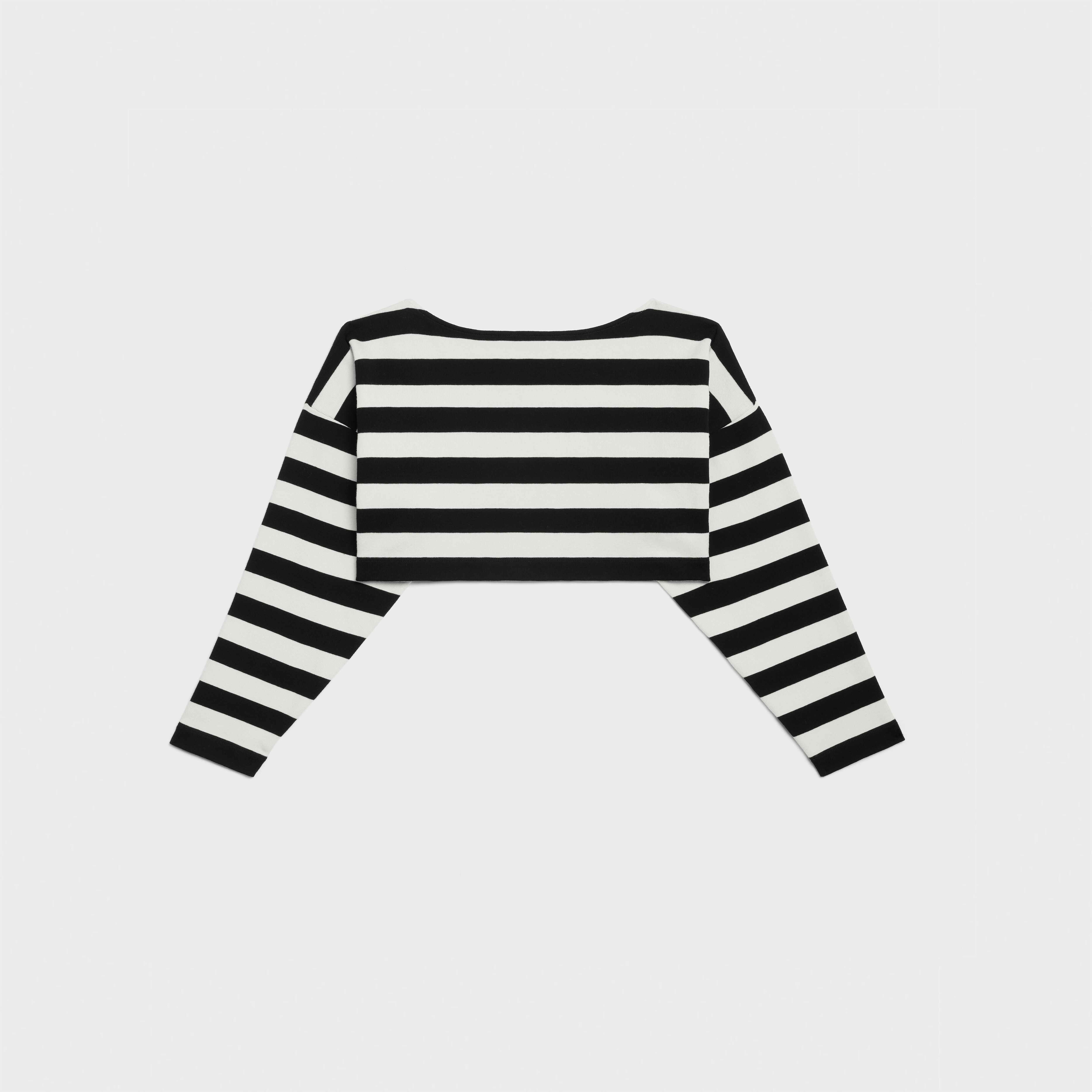 CROPPED MARINIÈRE TOP IN STRIPED COTTON - 2