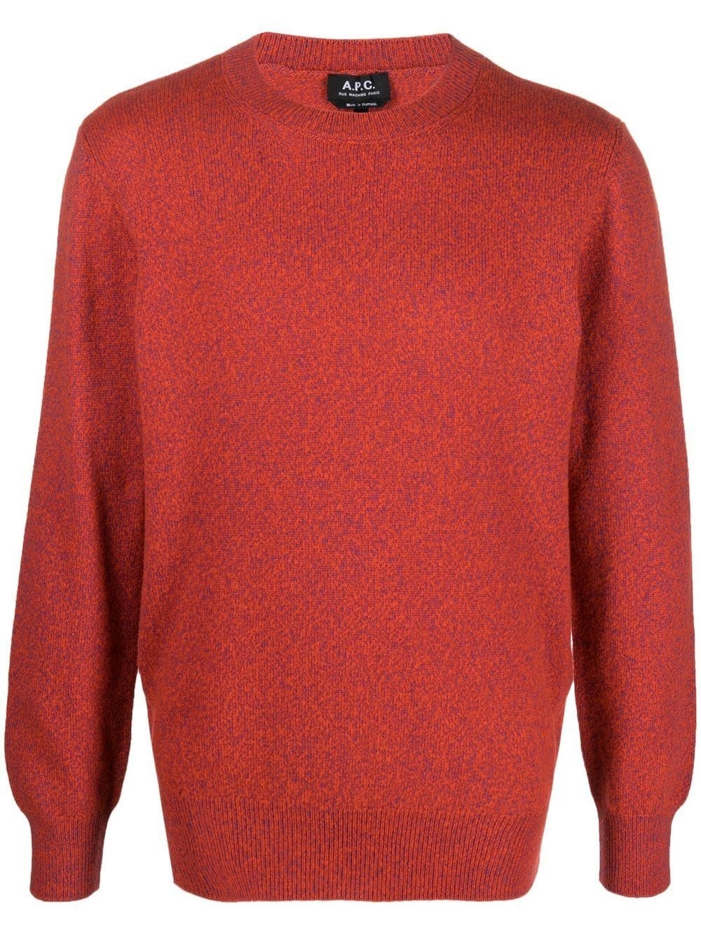 crew-neck knitted jumper - 1