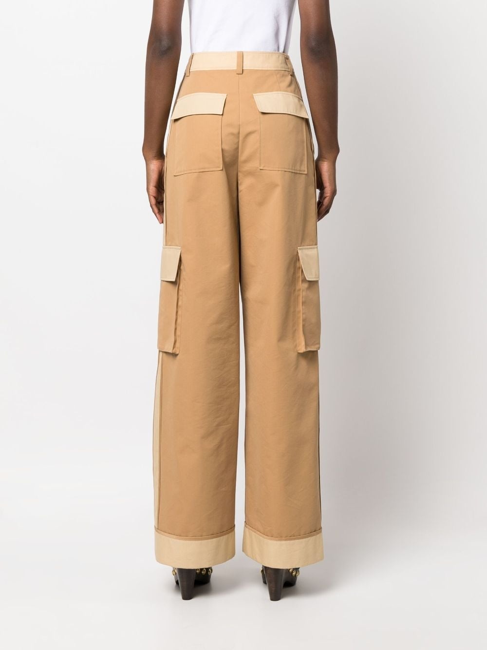 two-tone cargo pants - 4