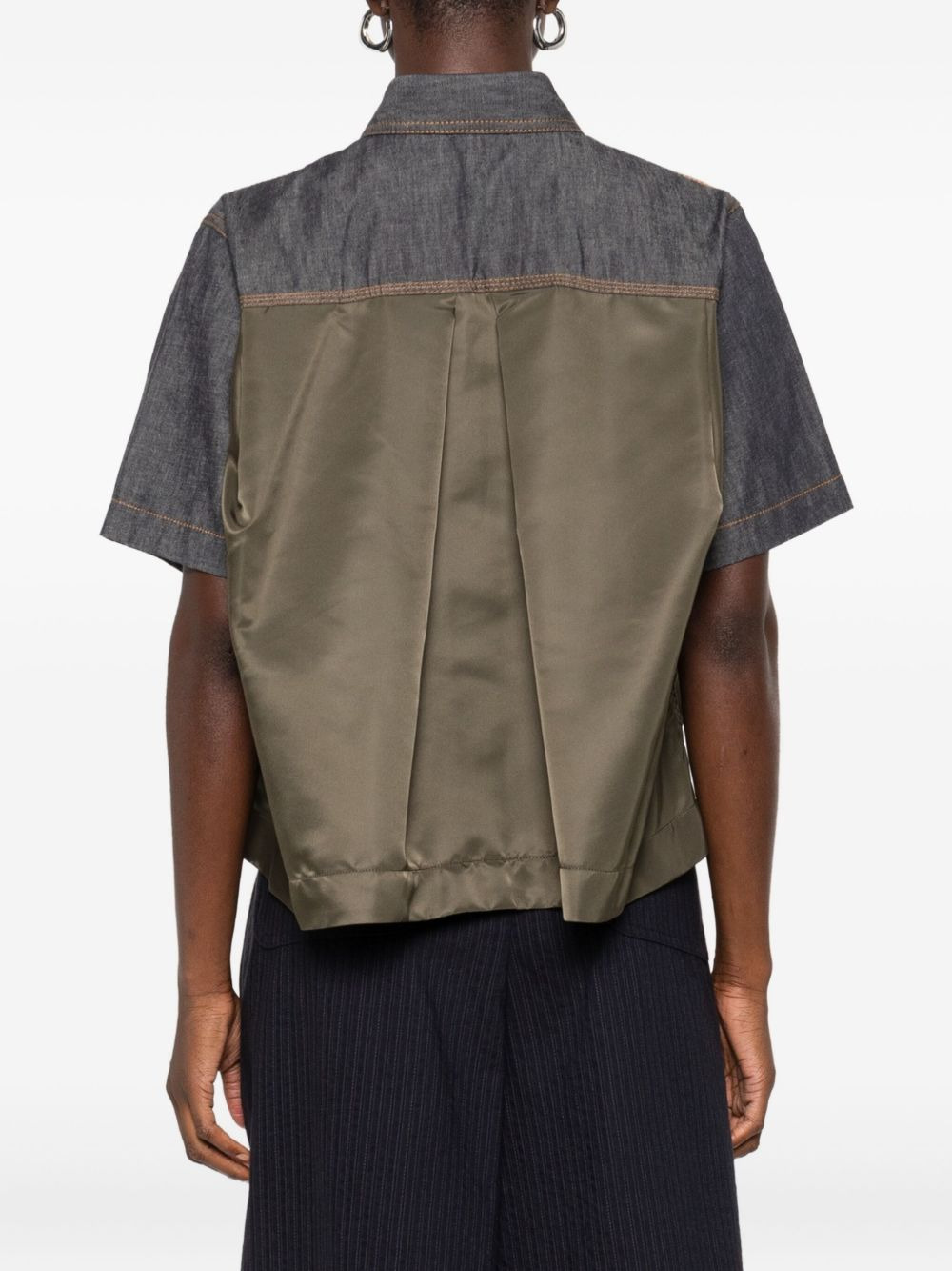 double-pocket denim shirt - 4