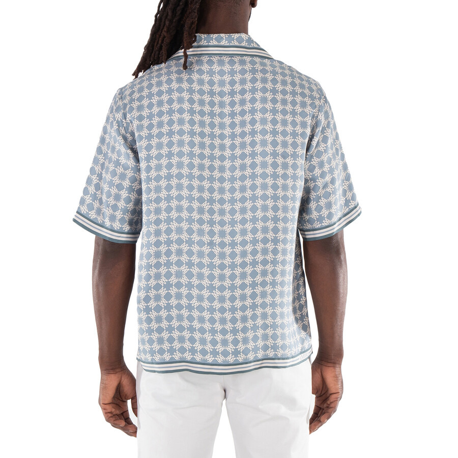 Amiri Men's Dusty Blue MA Quad Bowling Shirt - 3