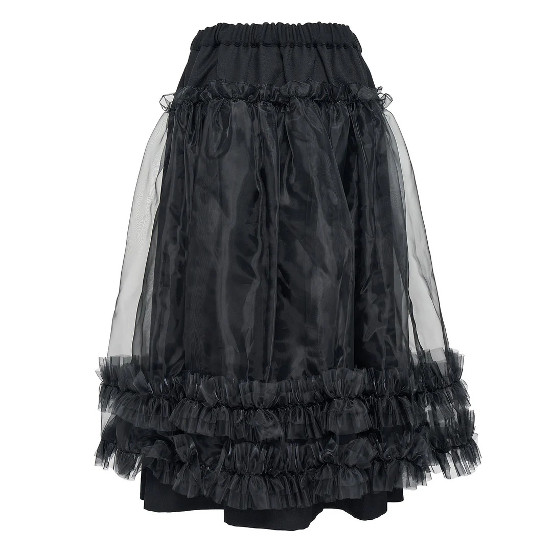 Wool Gabardine X Polyester Skirt - 2