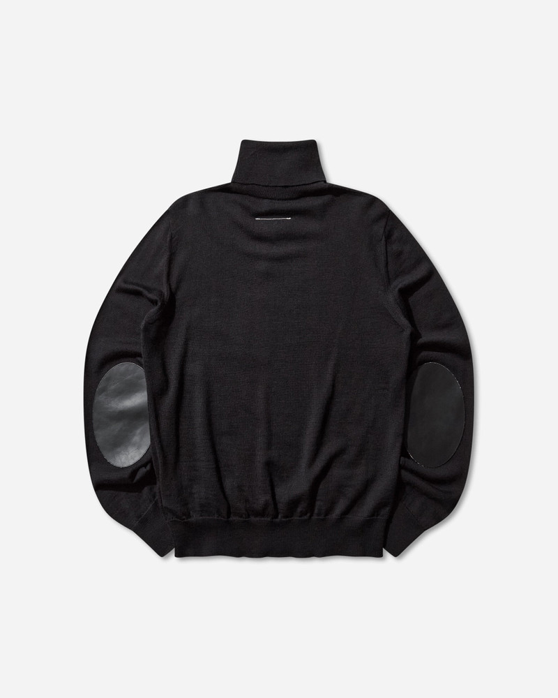 MM6 Maison Margiela Men's Elbow Patch Turtleneck Sweater Black outlook
