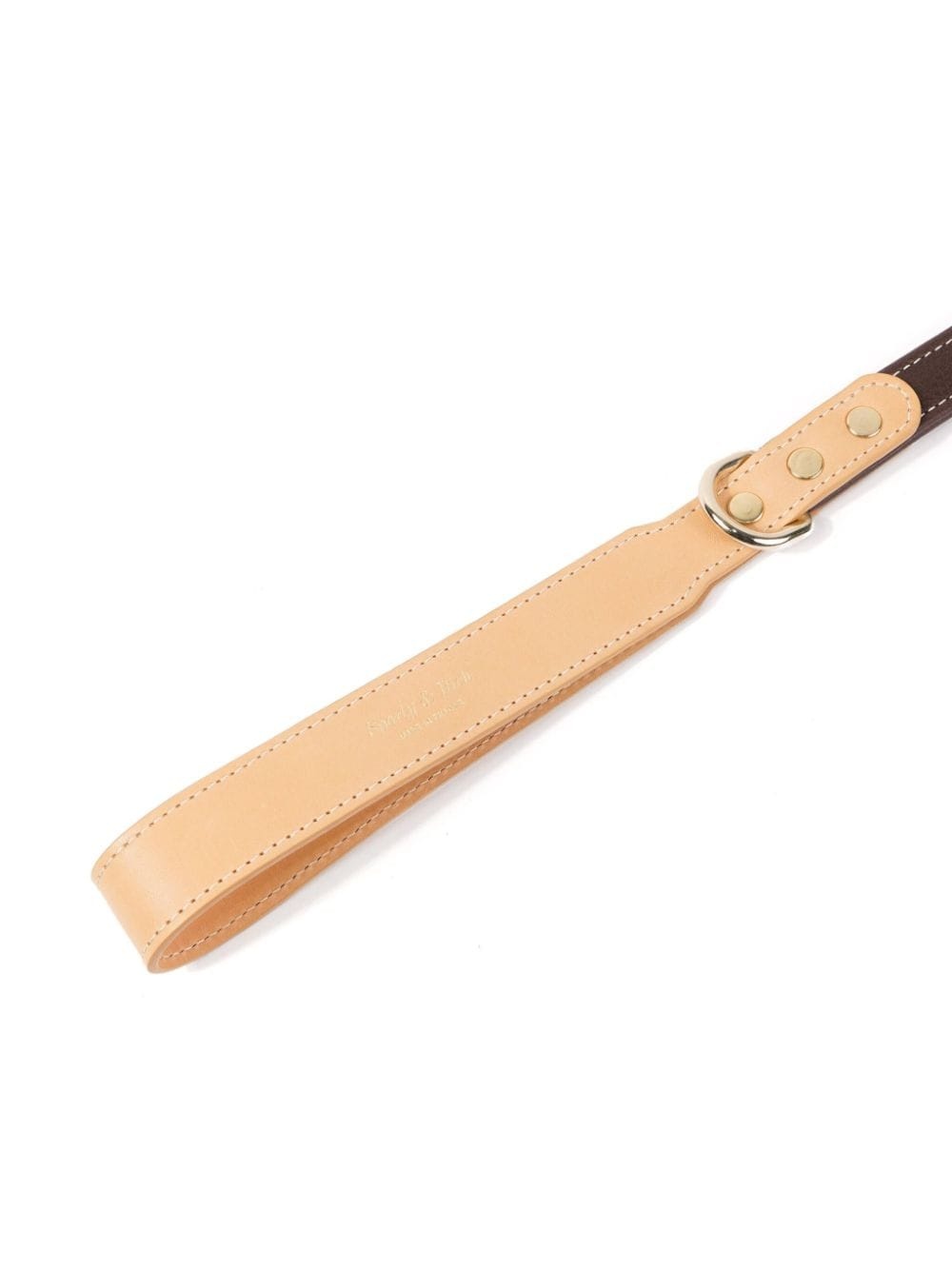 logo-stamp leather dog leash - 2