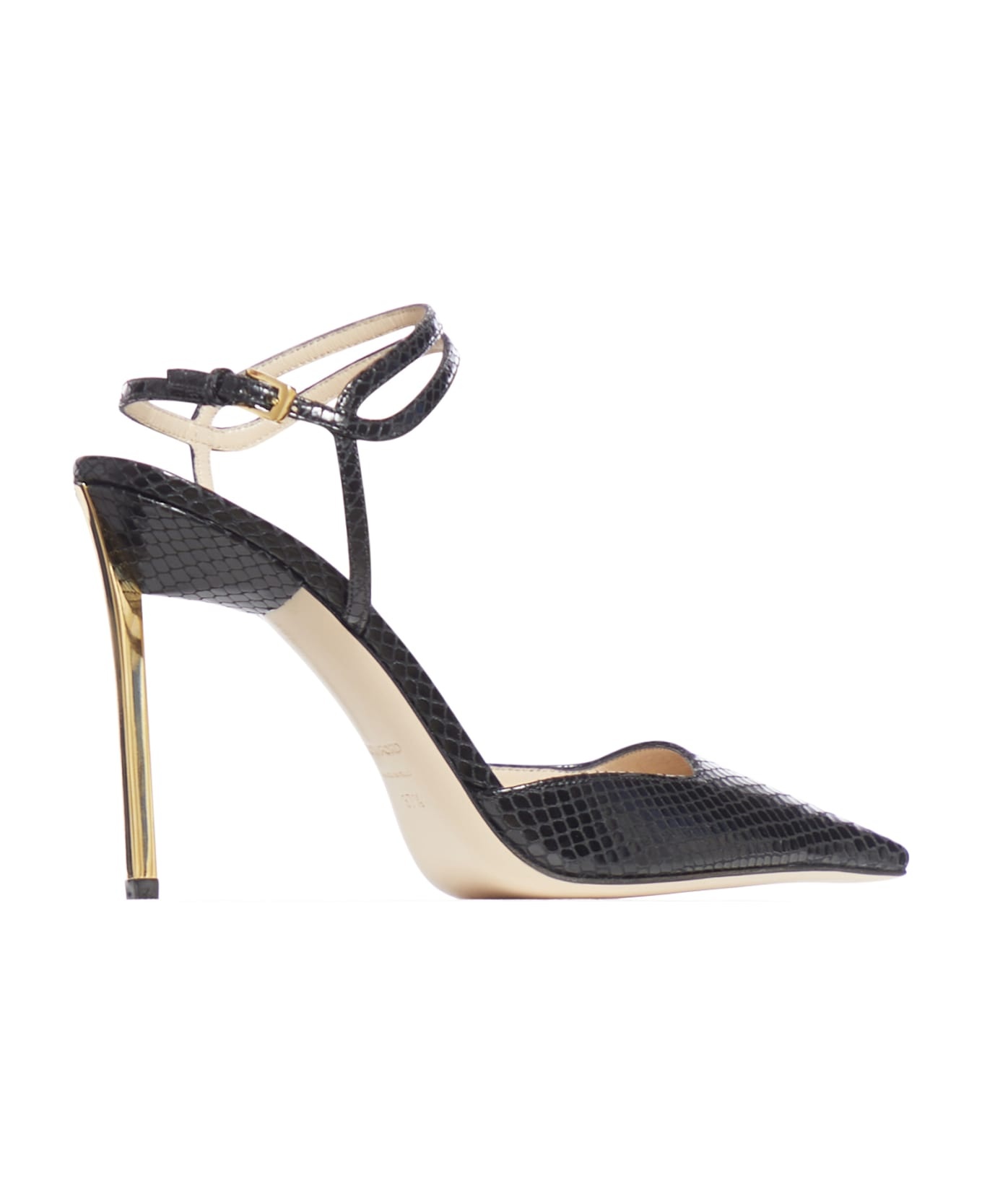 TOM FORD ☆ GLOSSY STAMPED PYTHON SLINGBACK TOM FORD Glossy Stamped Python Slingback | italist | REVERSIBLE