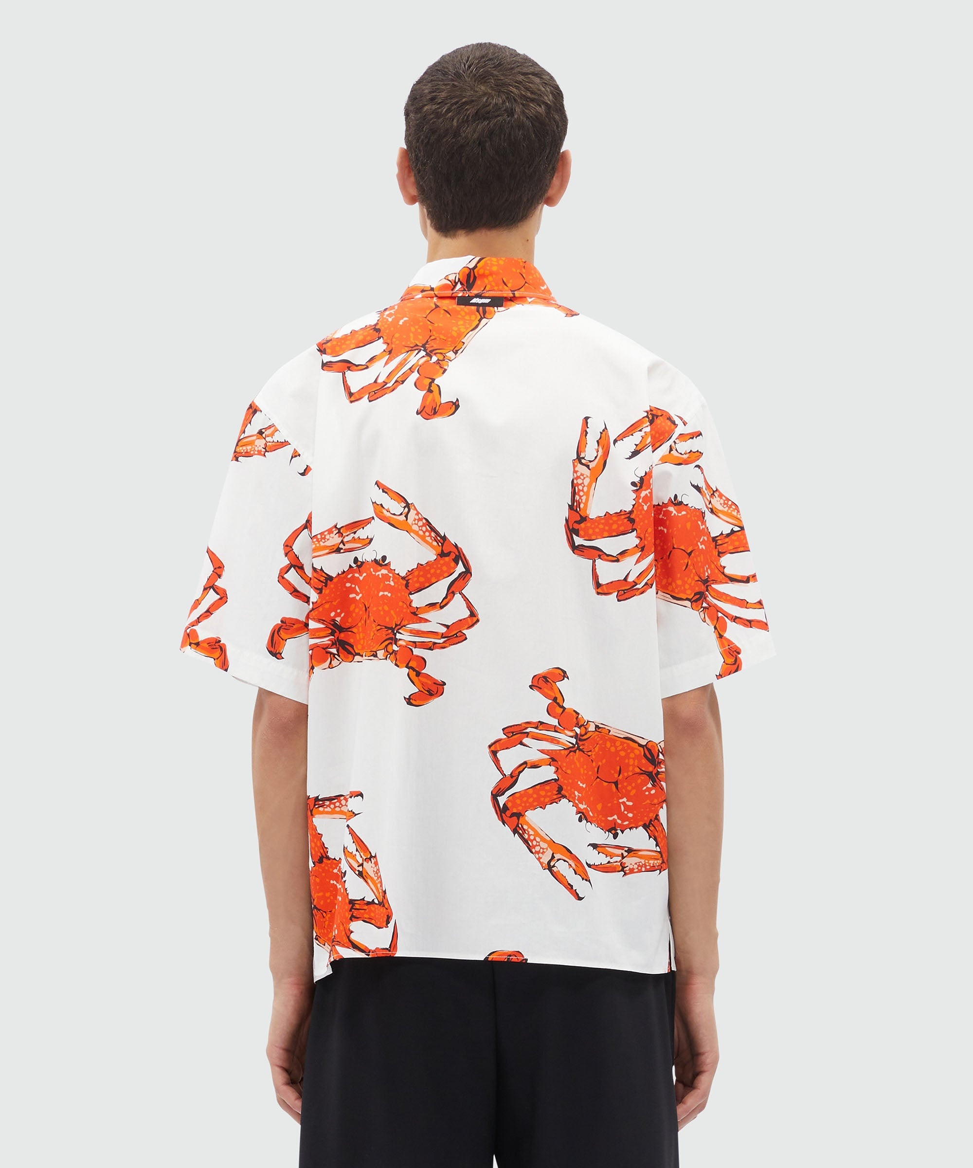White poplin shirt with "King crab" print - 3