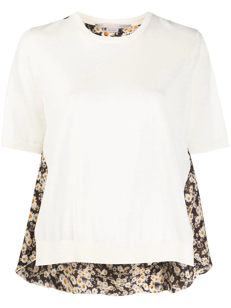 daisy print layered blouse 1