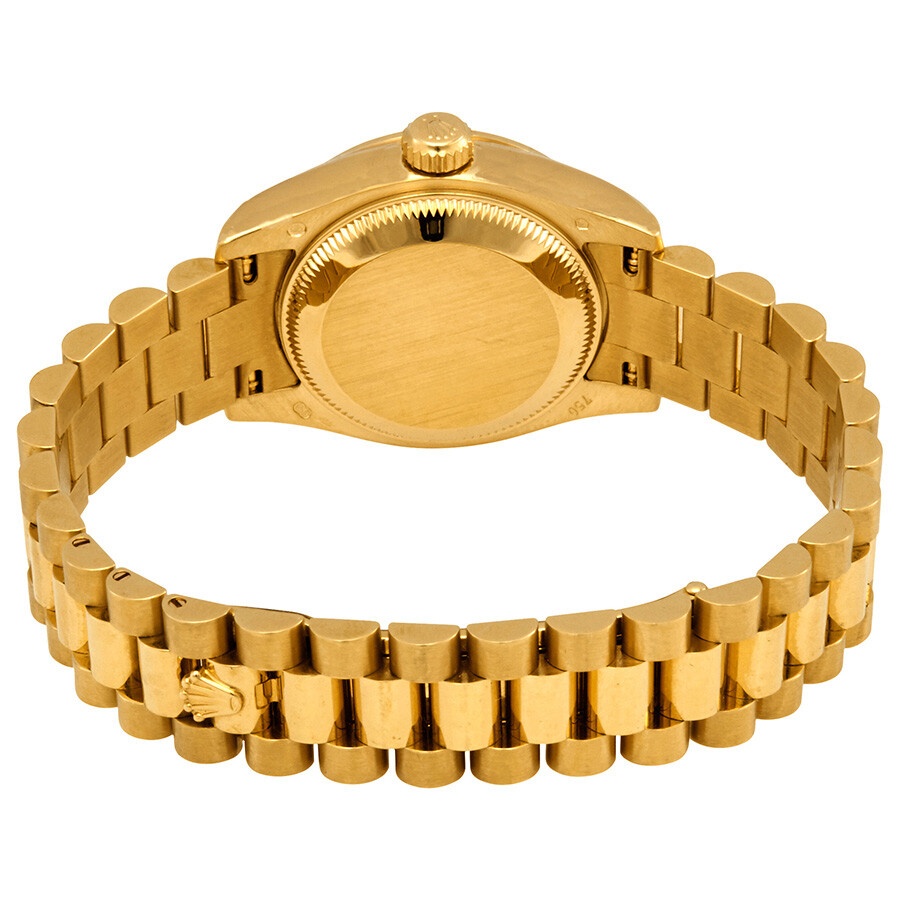 Rolex Lady-Datejust 26 Mother Of Pearl Dial 18K Yellow Gold President Automatic Ladies Watch 179138M - 3