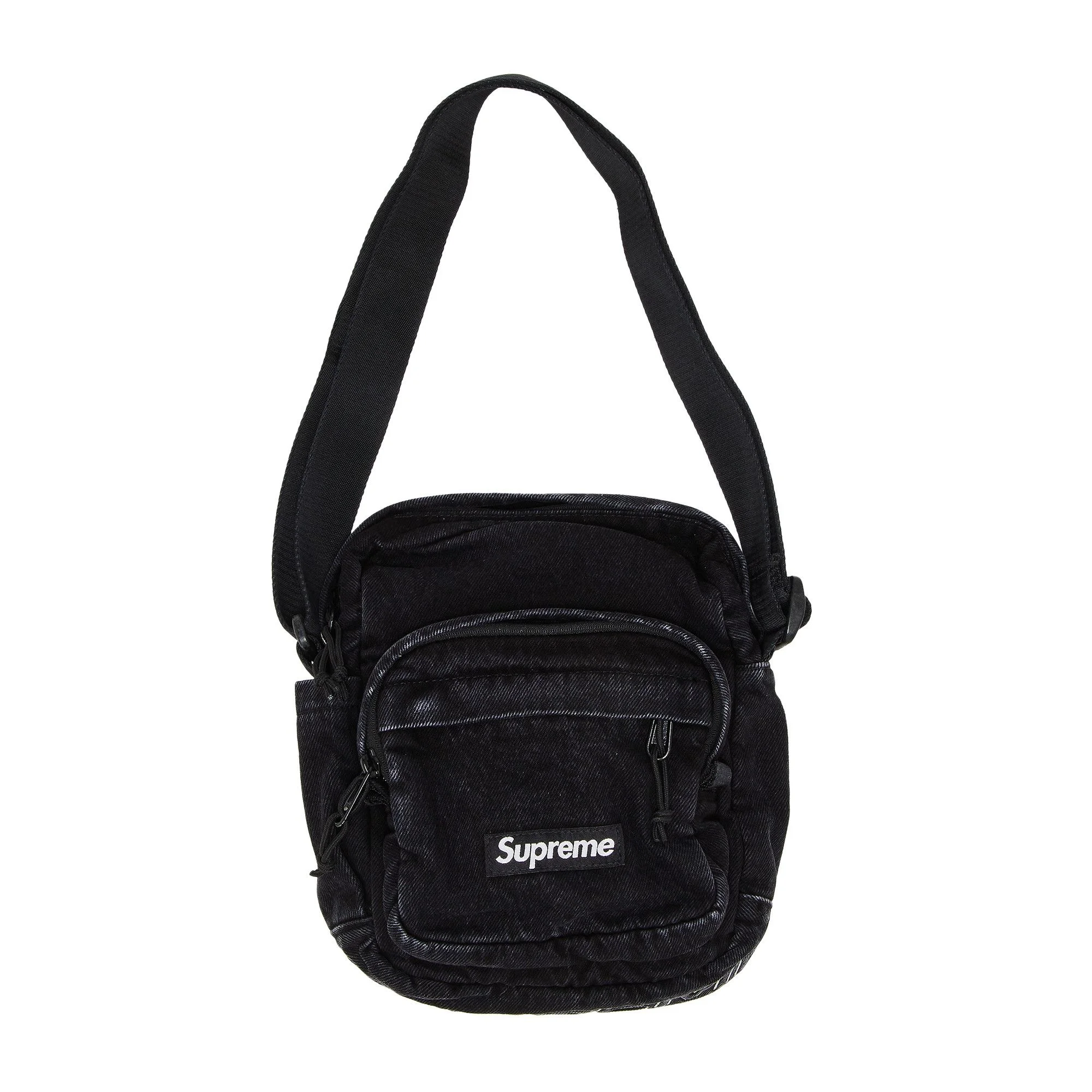 Supreme Denim Shoulder Bag 'Black' - 1