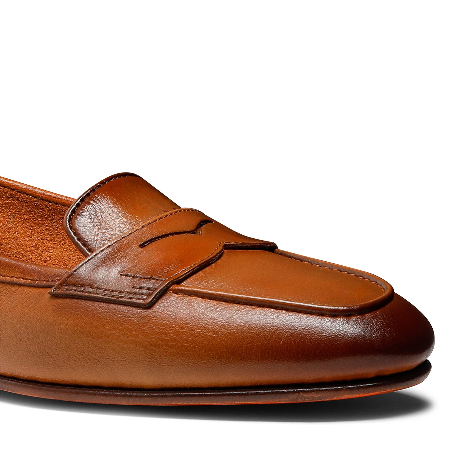 Women's light brown leather Carla loafer - 6