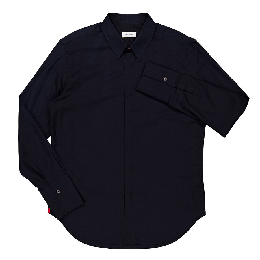 Ferragamo Logo Jacquard Long-Sleeved Sports Shirt - 5