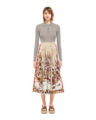 Prada Light cotton poplin skirt outlook