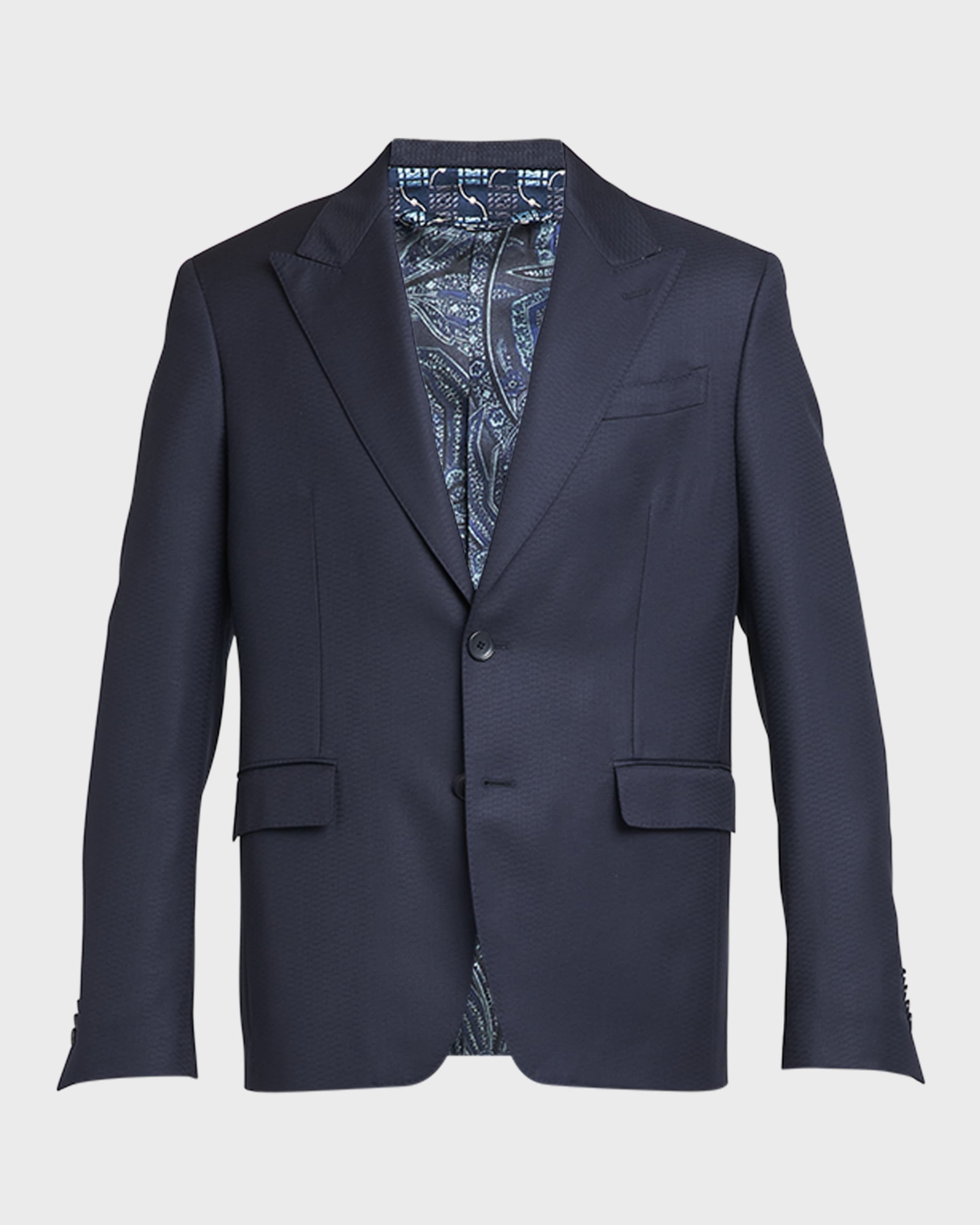 Men's Micro-Jacquard Two-Piece Suit - 1