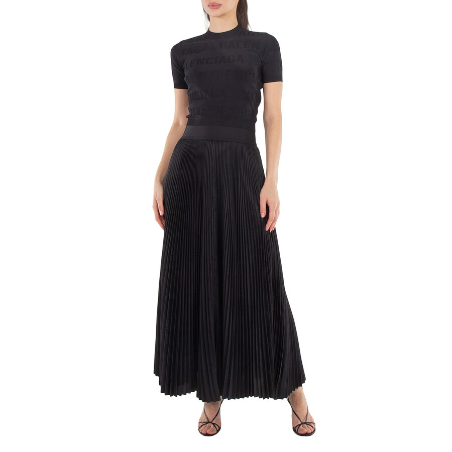 Balenciaga Ladies Bal Horizontal Allover Crop Top - 4