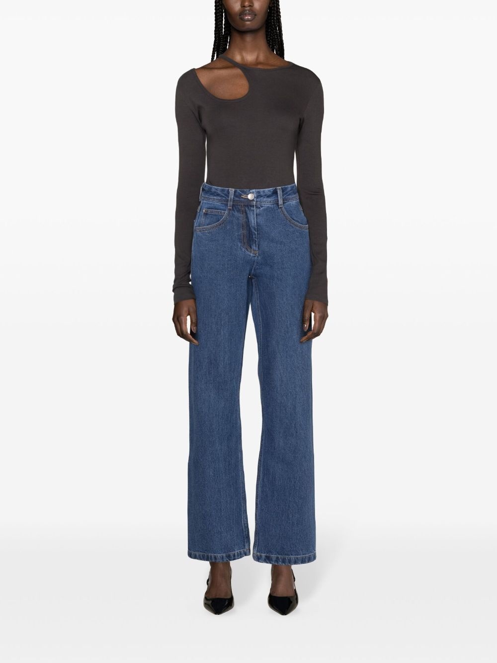 cut-out detail top - 2