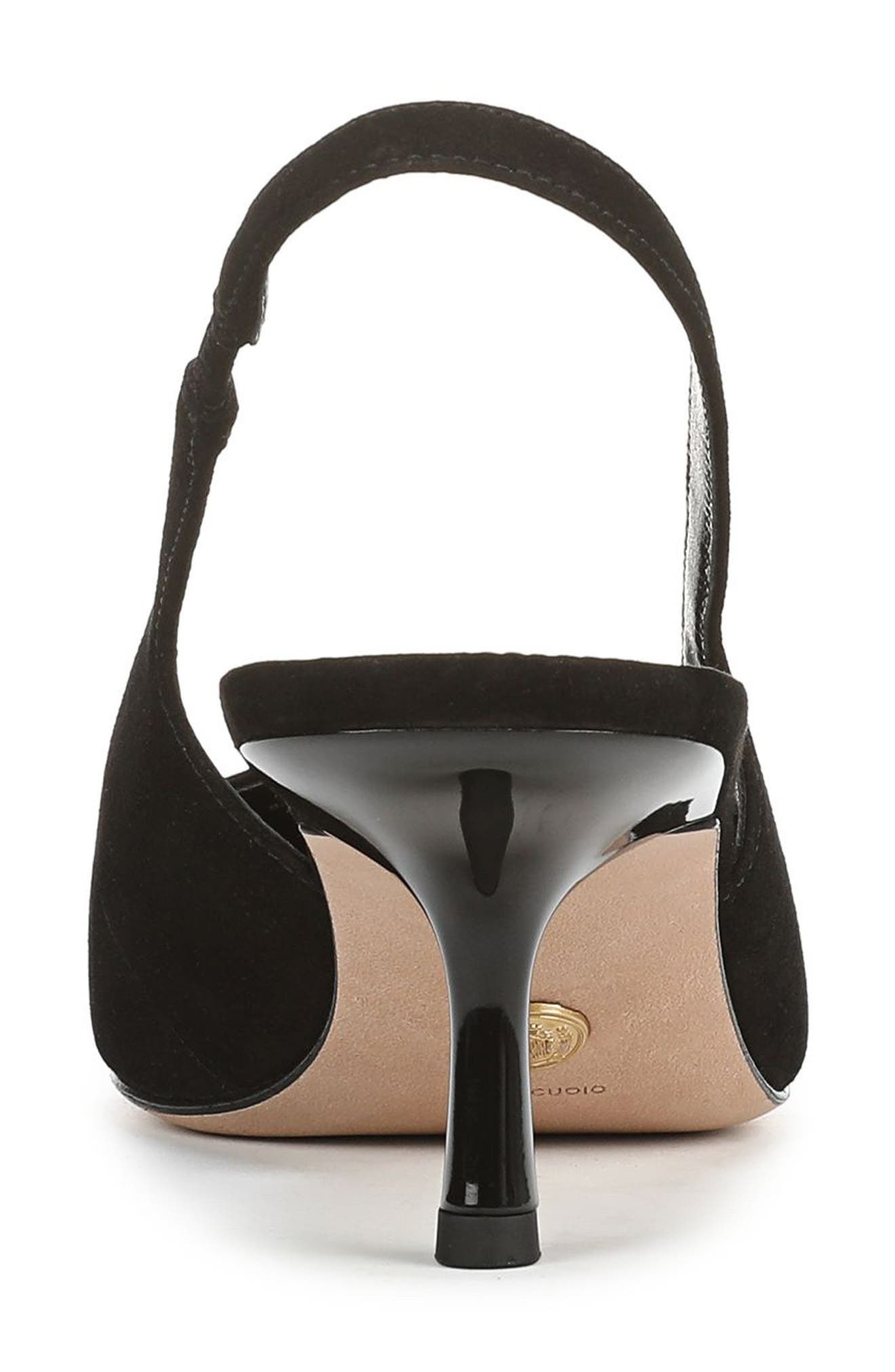 Veronica Beard Cashel Slingback Pointed Toe Pump in Black Suede at Nordstrom - 7