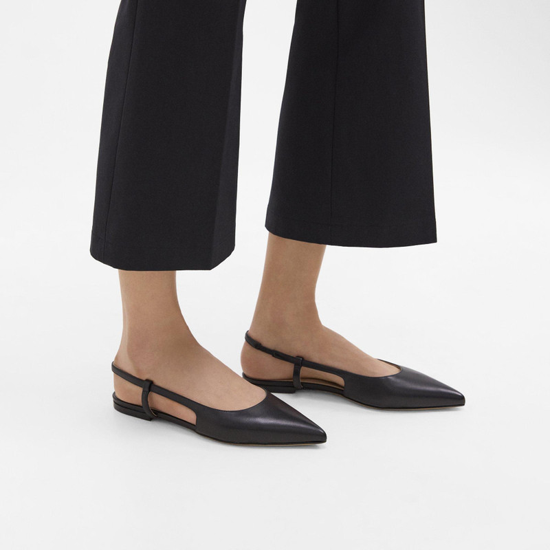 Theory Slingback Flat in Leather outlook