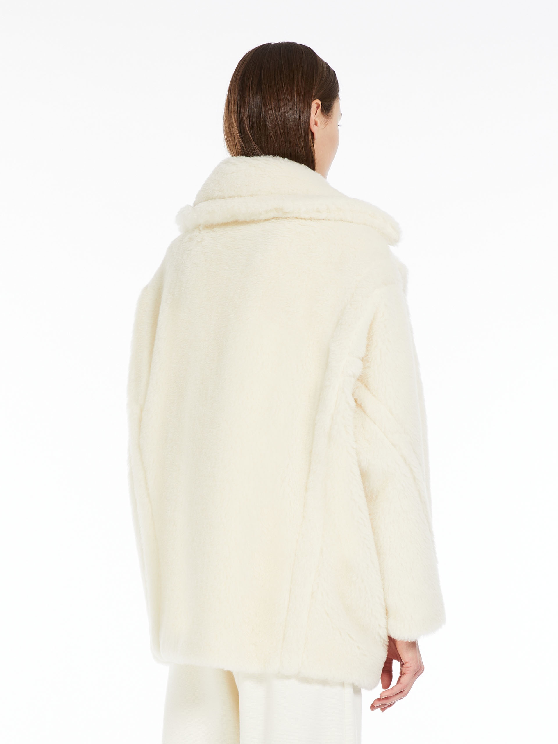 OLGA Short Teddy Bear Icon Coat in alpaca and wool - 4
