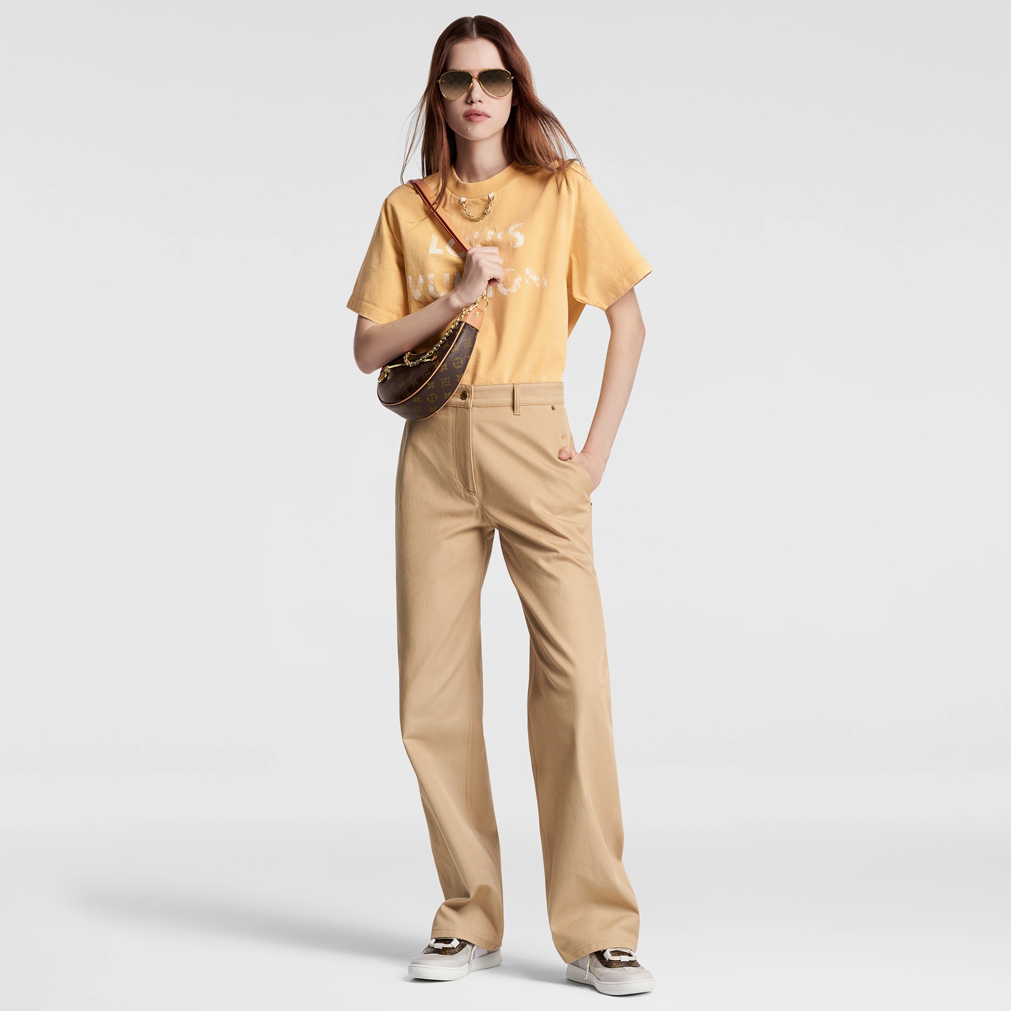 Vintage-Effect Louis Vuitton Crop Top - 4