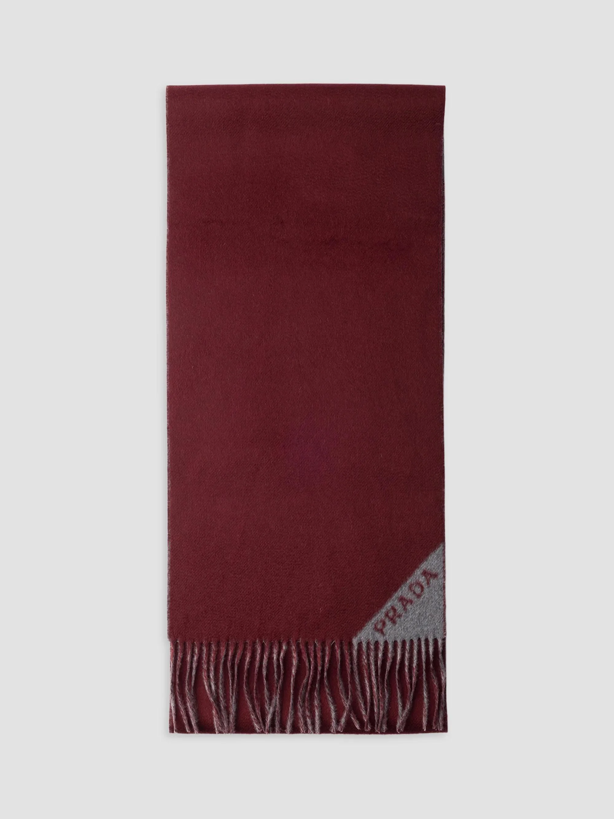 Men's Double Cashmere Scarf - Dark Red - 1