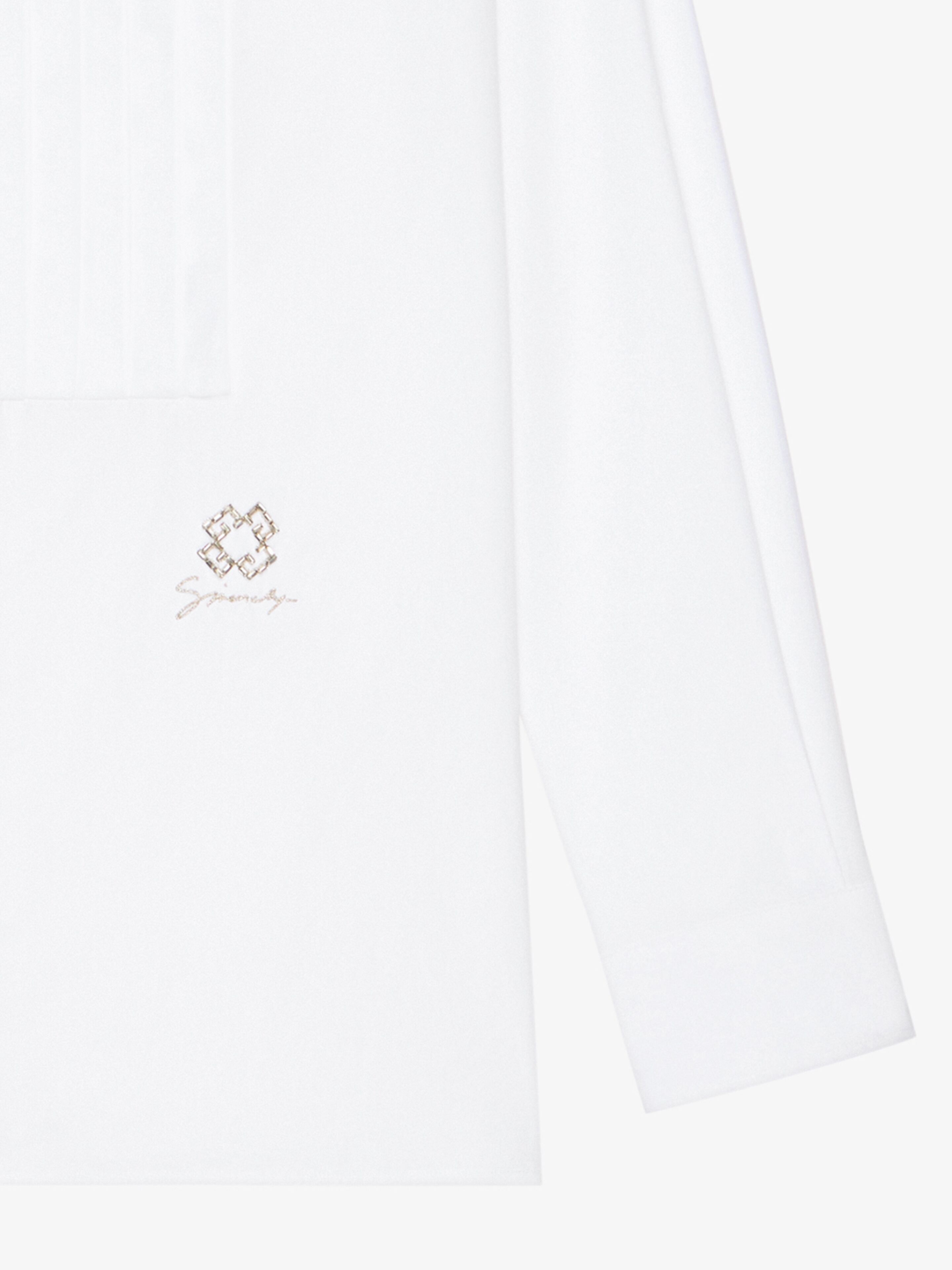 SLIM FIT SHIRT IN COTTON AND CRYSTALS WITH PLASTRON - 2