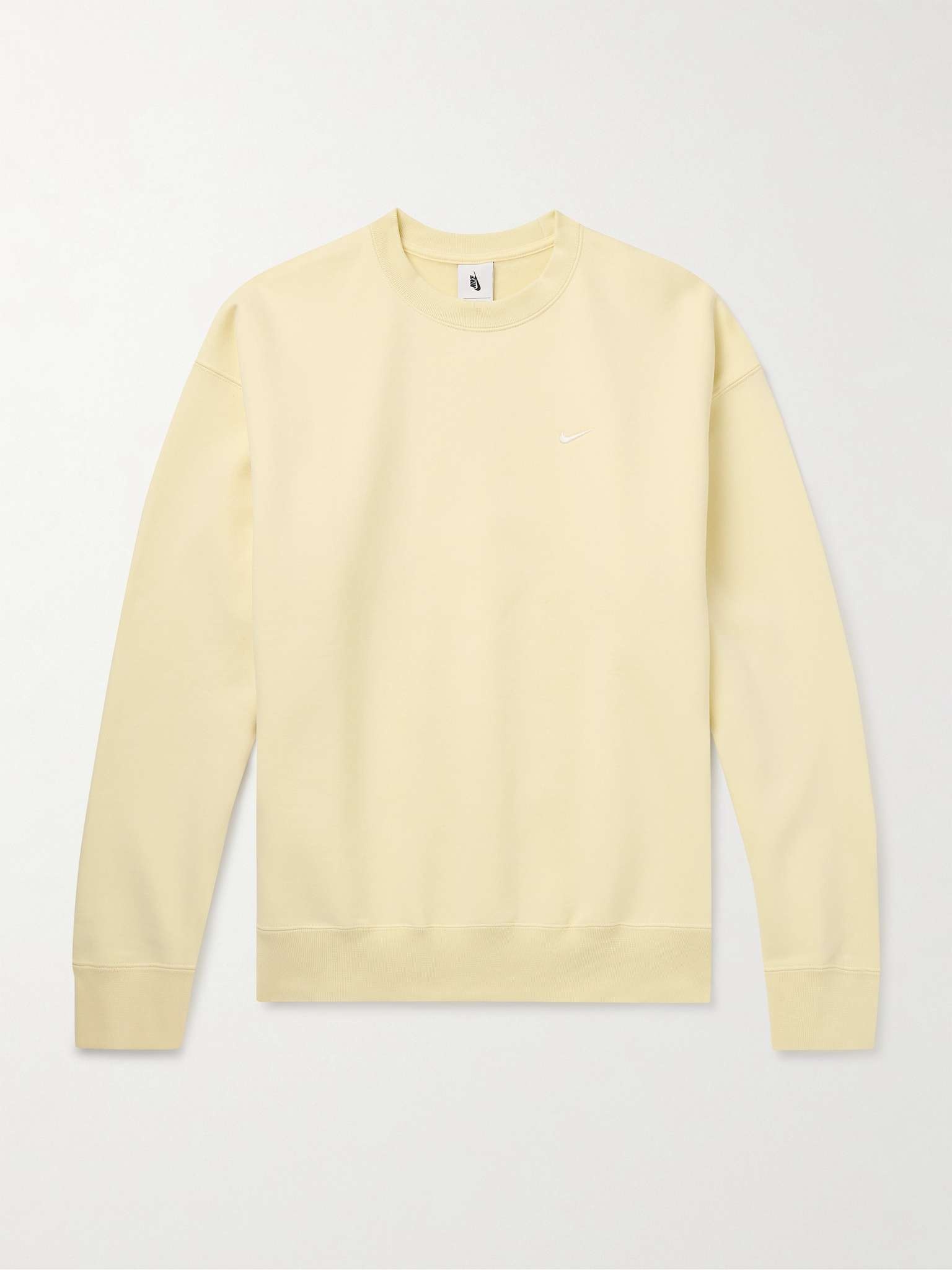 Solo Swoosh Logo-Embroidered Cotton-Blend Jersey Sweatshirt - 1