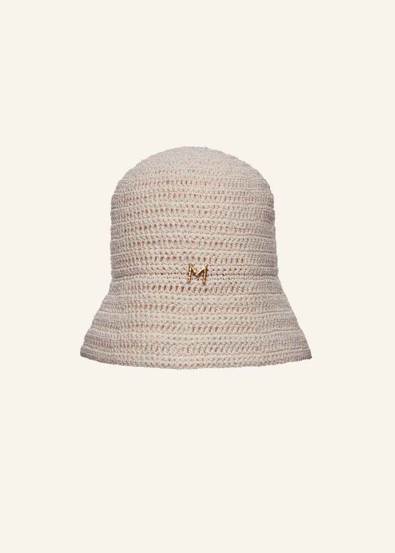 MAGDA BUTRYM Handmade crochet bucket hat in cream outlook