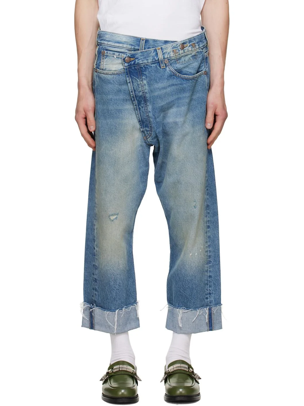 Blue Crossover Jeans - 1