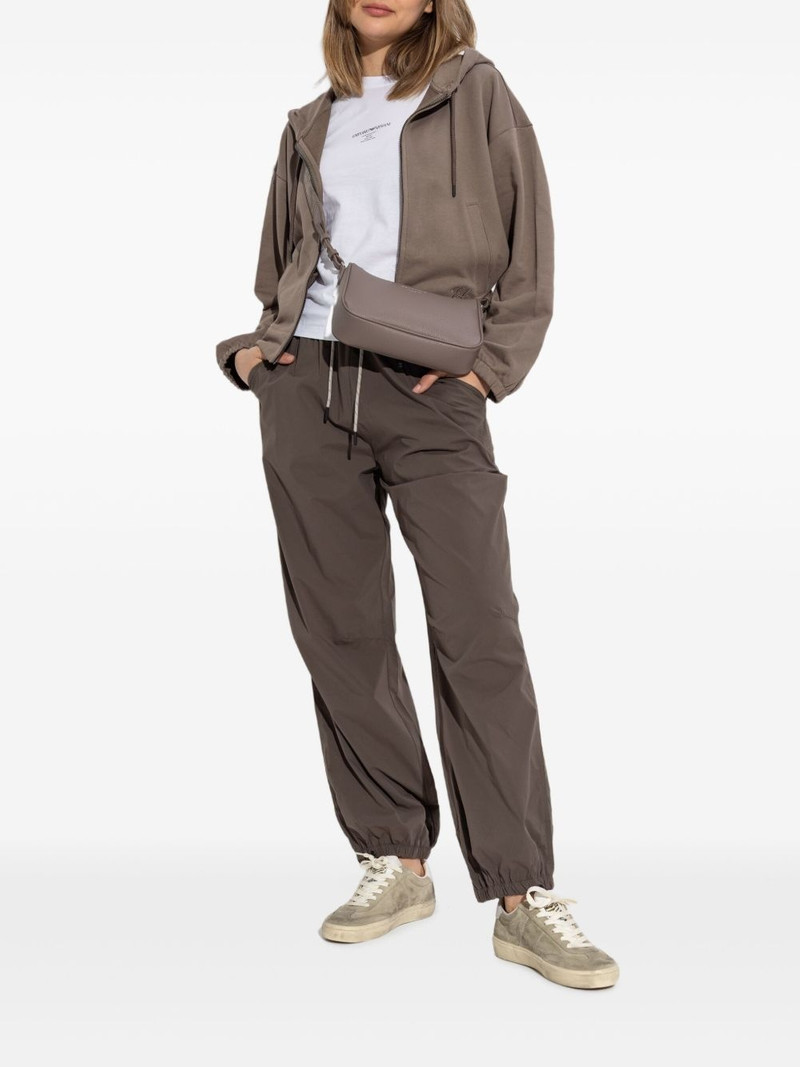 EMPORIO ARMANI logo-embroidered zip-up hoodie outlook