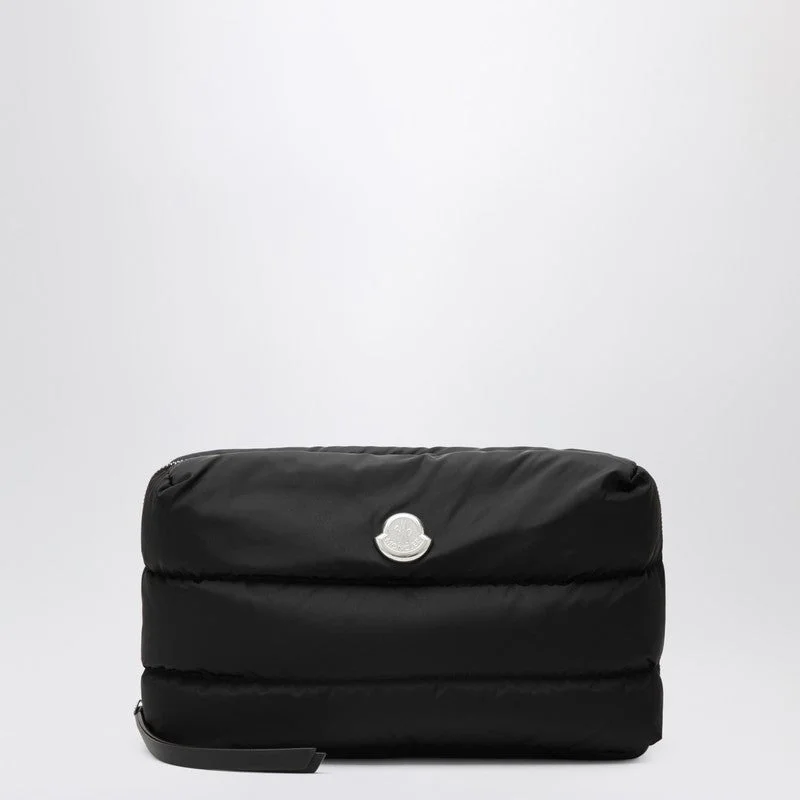 Moncler Caradoc Beauty Case In Quilted Black Nylon Women - 1