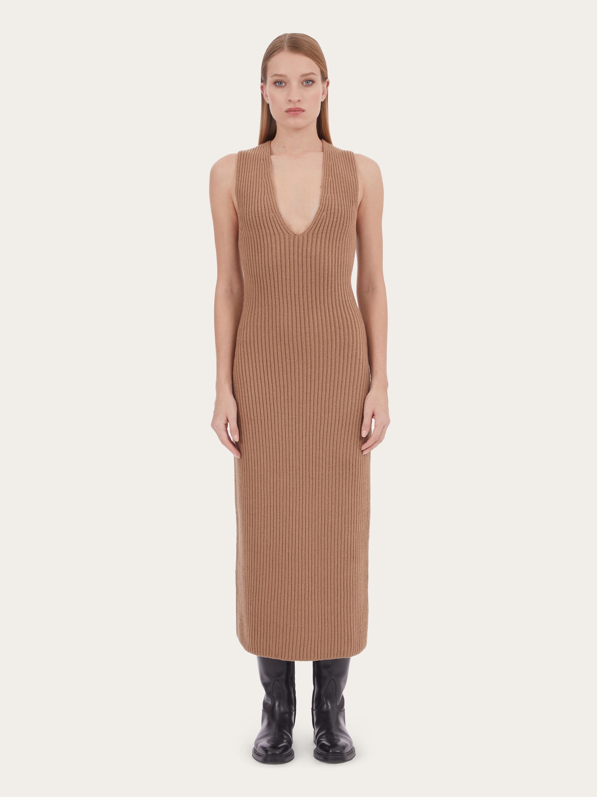 Sleeveless knitted dress - 5