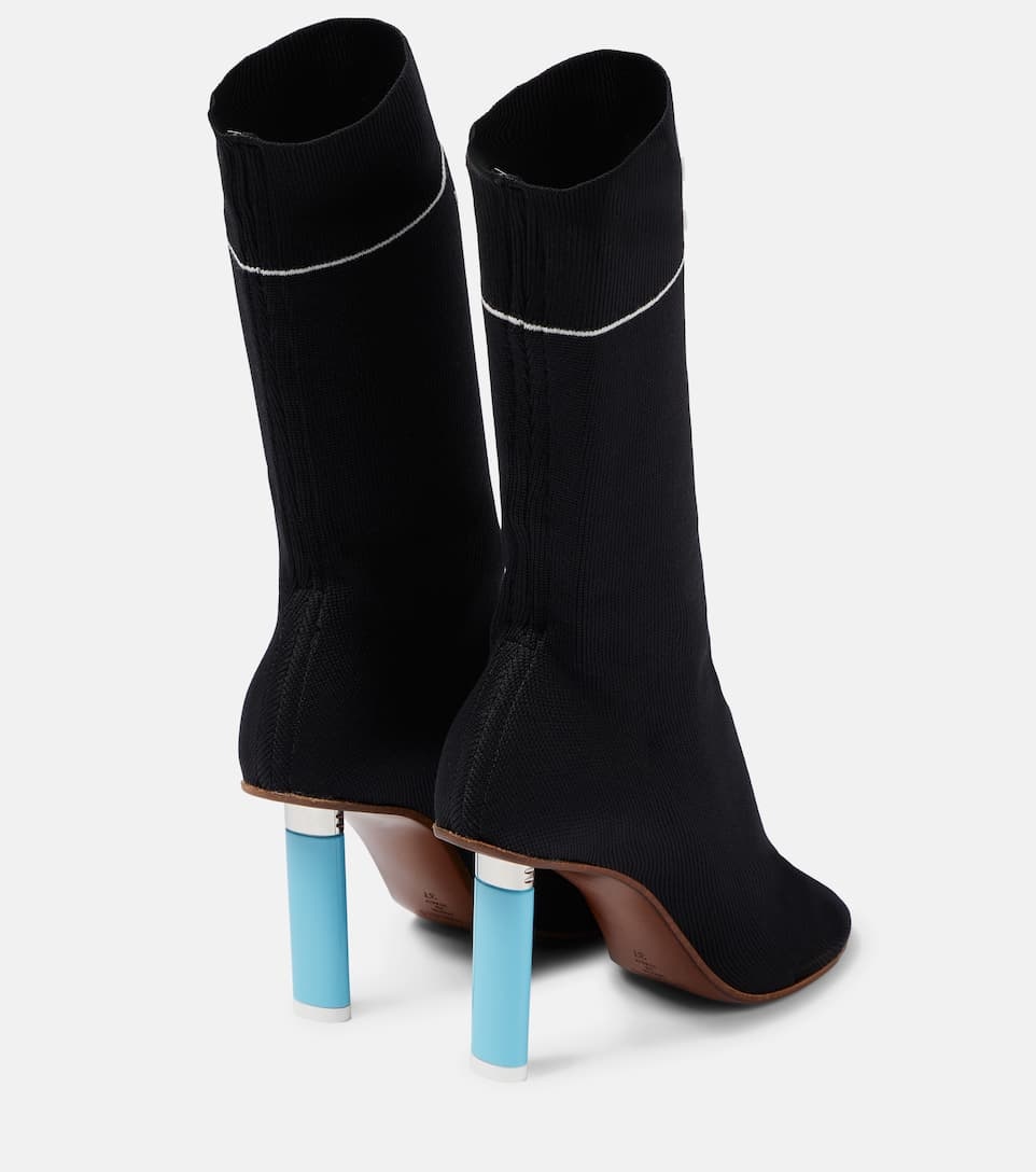 Logo knit ankle boots - 3
