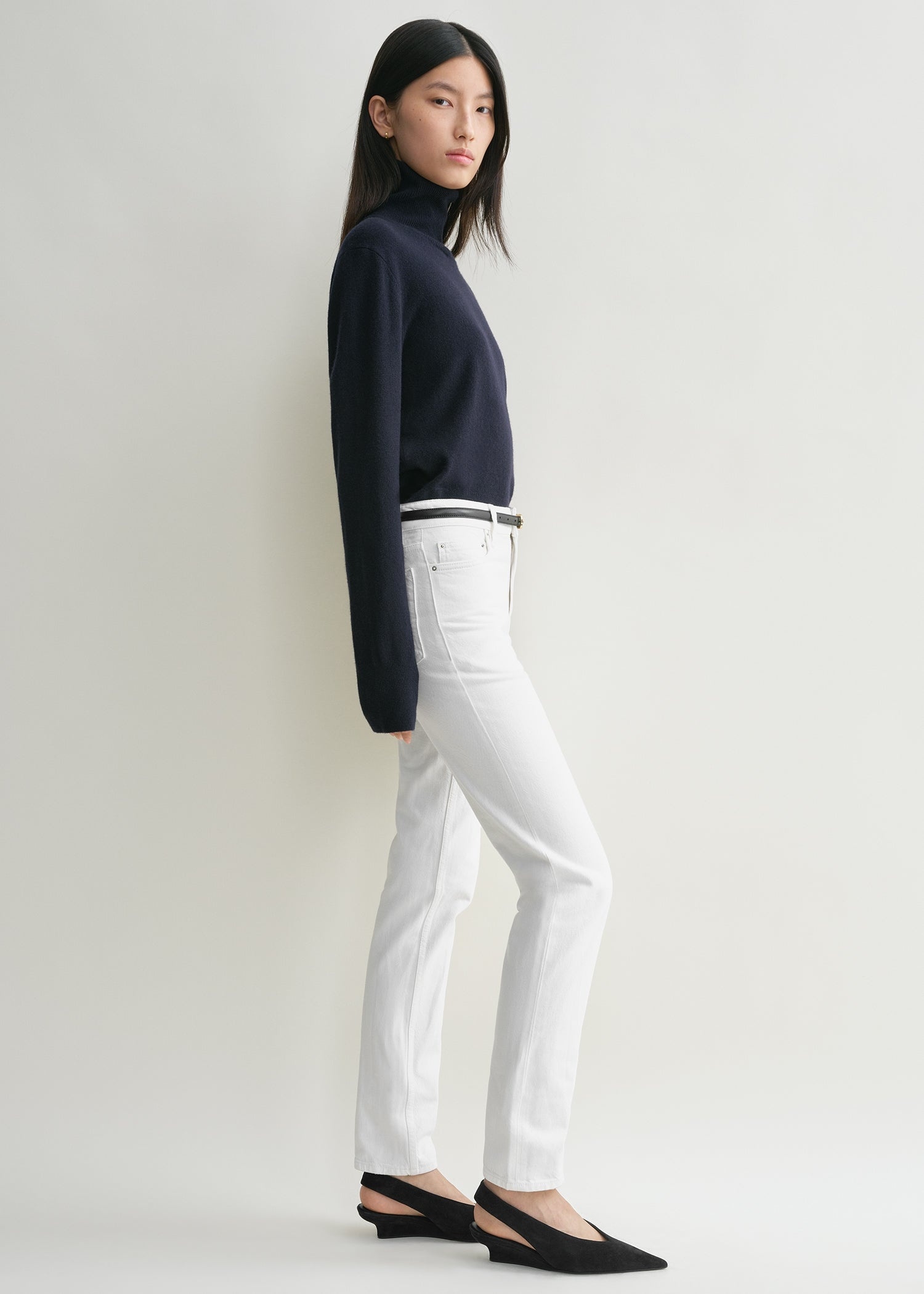 Low taper denim white - 3