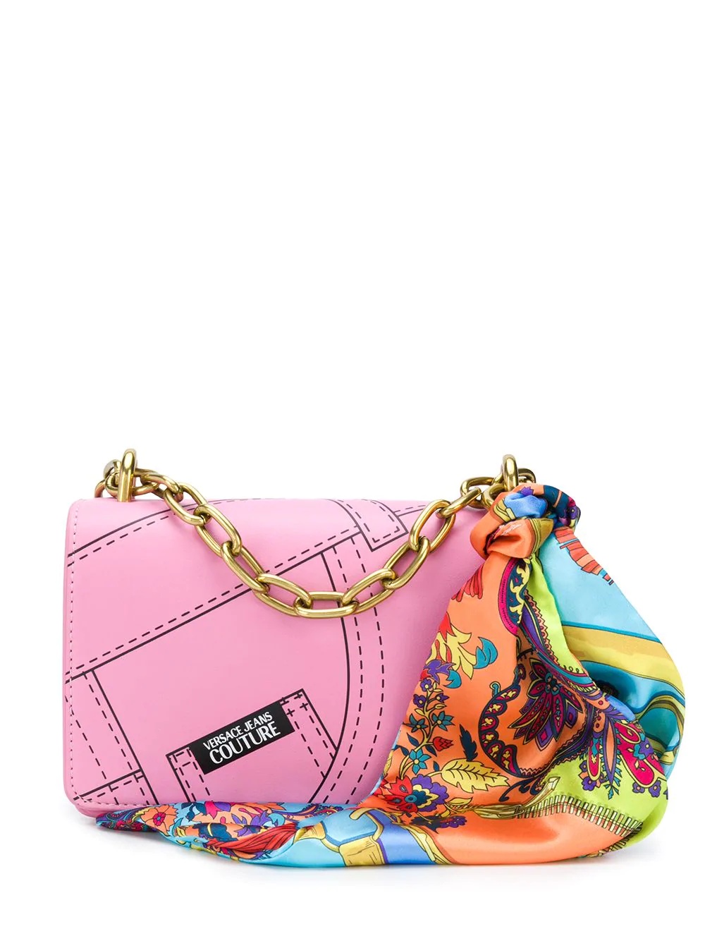 jeans-print crossbody bag - 1