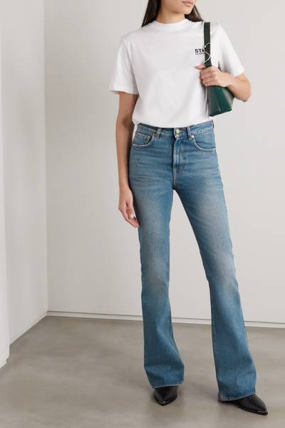 Golden Goose Journey distressed high-rise flared jeans outlook