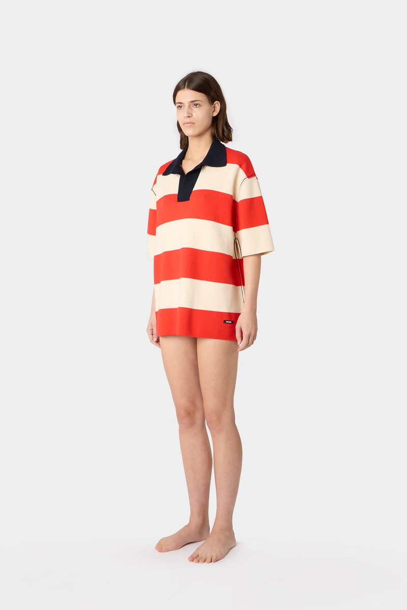 MAGLIAUNITA POLO SHIRT / cream & orange stripes 4