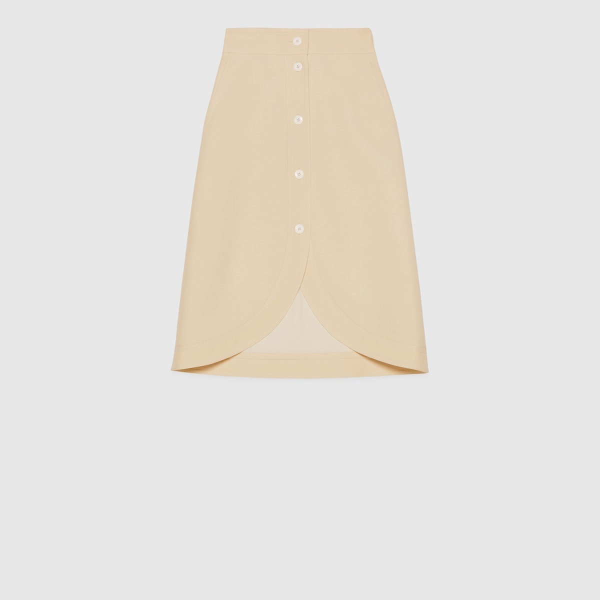 Wool silk crêpe skirt - 1