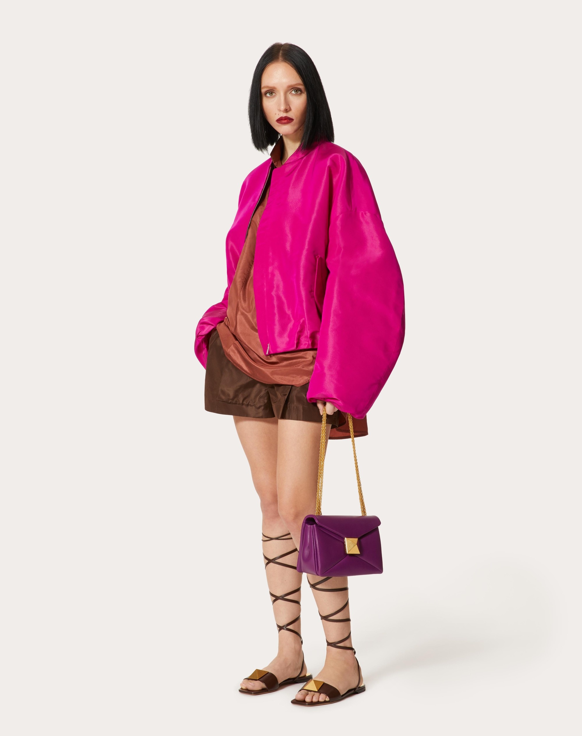 PADDED FAILLE BOMBER JACKET - 2