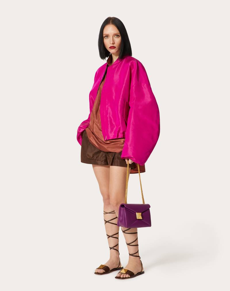 Valentino PADDED FAILLE BOMBER JACKET outlook