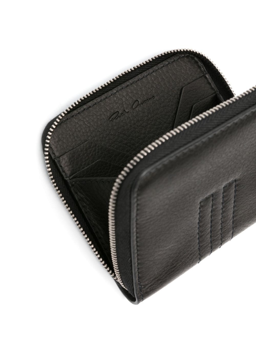tonal-stitching leather wallet - 3
