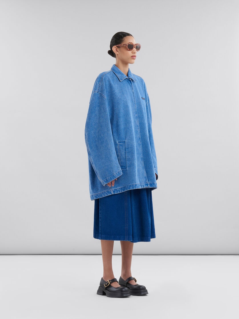 BLUE ORGANIC DENIM JACKET WITH MARNI MENDING PATCH - 6